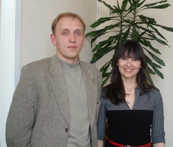 Председатель Алтайского регионального отделения Евгений Попов и Председатель Томского регионального отделения Елена Рыбалкина