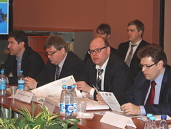 Эксперты круглого стола (слева направо): Олег Алексеев, Игорь Горянин, Алексей Костров и Дмитрий Ахаев