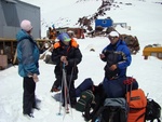 Прибытие на высокогорную туристическую базу на Эльбрусе (4100 метров)
