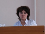 Открытие Форума: выступает Председатель Липецкого регионального отделения Российского союза молодых ученых Ирина Глазунова