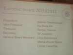 Информационный экран с результатами выборов Совета Ассоциации ЕВРОДОК