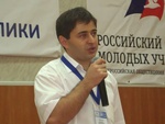 Выступает Председатель Карачаево-Черкесского регионального отделения Российского союза молодых ученых Джамал Тебуев