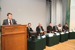Торжественное открытие Форума, выступает Председатель Совета Российского союза молодых ученых Александр Щеглов