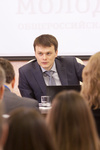 Выступает Председатель IV Съезда, Председатель Совета Российского союза молодых ученых Александр Щеглов