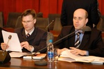 Представители Российского союза молодых ученых (слева направо): Владимир Шадурский и член Совета Александр Андреев
