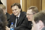 Председатель Совета Российского союза молодых ученых Александр Щеглов и Президент Российского союза молодых ученых Василий Попов (слева направо)