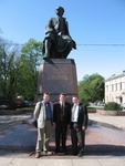 Посещение Санкт-Петербургского государственного университета: Василий Попов, Алексей Заварзин и Василий Рудь (слева направо)