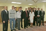 Председатель Совета Федерации Сергей Миронов и представители Российского союза молодых ученых