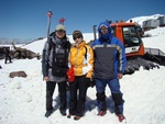 Участники восхождения Александр Щеглов, Лилия Власова и Ибрагим Мисиров (слева направо)