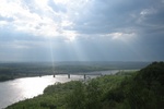 Вид на реку Белую от памятника Салавату Юлаеву