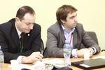 Председатель Московского городского регионального отделения Дмитрий Панченков и член Бюро Московского городского регионального отделения Дмитрий Разжевайкин (слева направо)