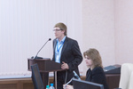 Выступает Председатель Хакасского регионального отделения Российского союза молодых ученых Игорь Тонкошкуров